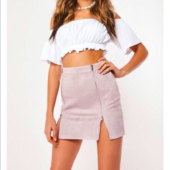 Missguided faux suede mini skirt - Picture 1 of 4
